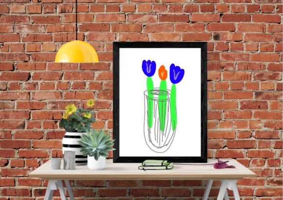 Download Colorful Tulips Flower Vase Art - Color Collection