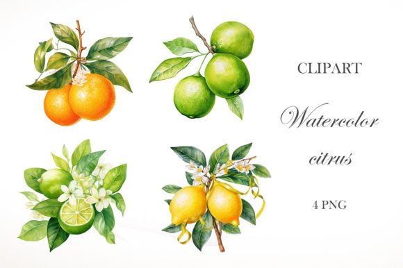 Download Watercolor Citrus Clipart - Clipart Collection