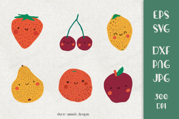 Download Cute Fruits Clipart Bundle&nbsp; - Clipart Collection