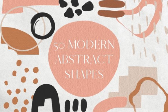 Download Beige, Pink, Brown Abstract Shapes - Shape Collection
