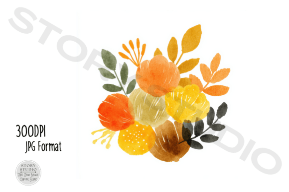 Download Autumn Botanical Watercolor Clipart - Clipart Collection