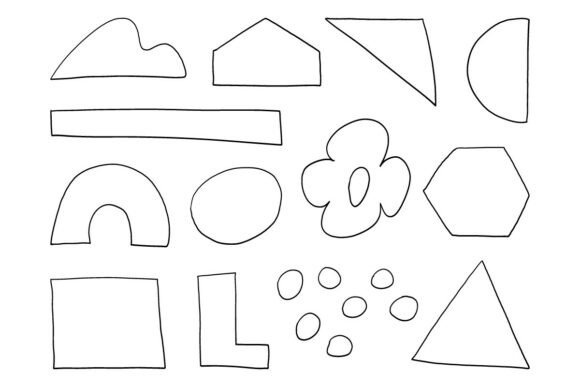 Download Basic Shapes Outline Set Line Art SVG - Shape Collection