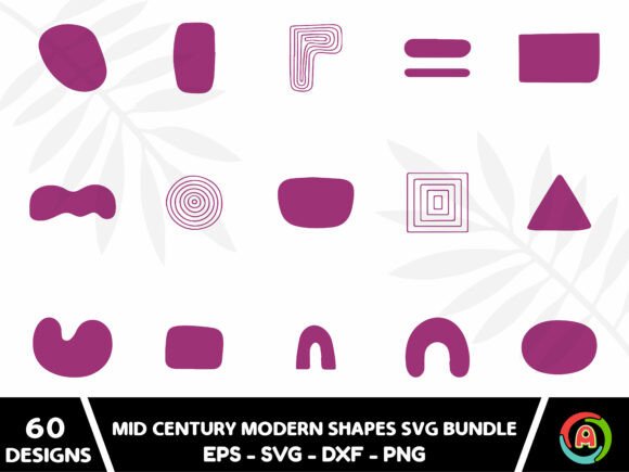 Download Mid Century Modern Shapes Svg Bundle - Shape Collection