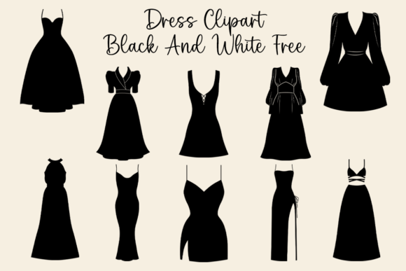 Download Dress Clipart Black &amp; White Free - Clipart Collection