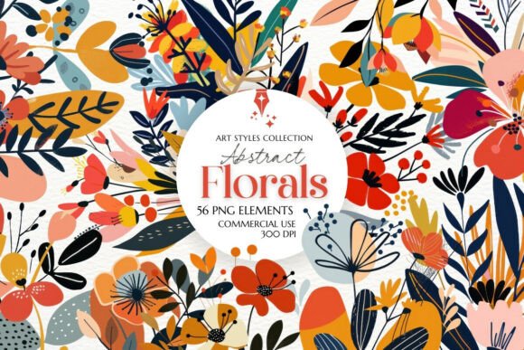 Download Abstract Floral Compositions Clipart PNG - Clipart Collection