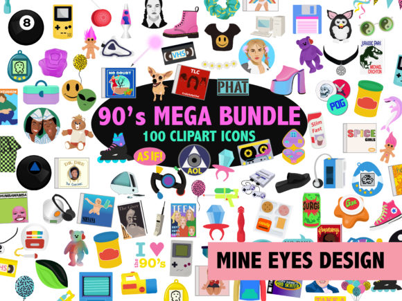 Download 90s Clipart Megabundle - Clipart Collection