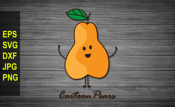 Download Cartoon Pear Fruits SVG Vector Clipart - Clipart Collection