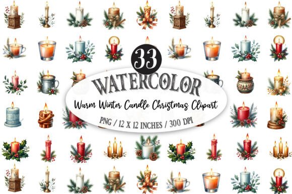 Download Warm Winter Candle Christmas Clipart - Clipart Collection