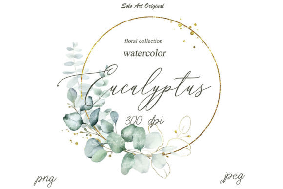 Download Eucalyptus Clipart Frame Watercolor - Clipart Collection