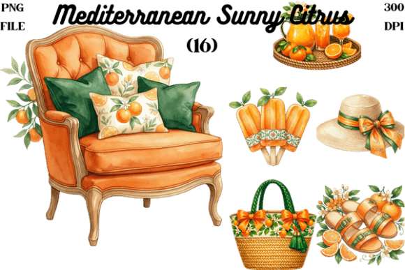 Download Mediterranean Sunny Citrus Clipart PNG - Clipart Collection