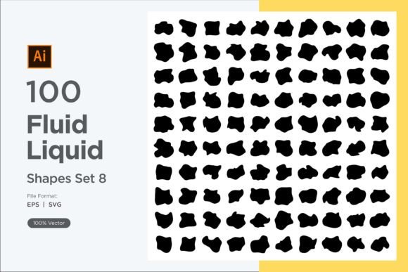 Download Fluid Liquid Shape V1 100 SET 8 - Shape Collection