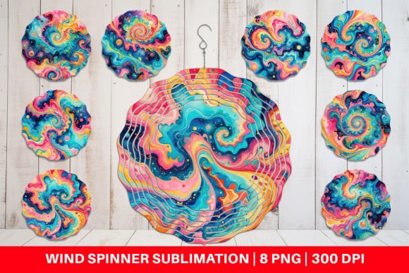Download Wind Spinner Abstract Watercolor Swirl - Color Collection