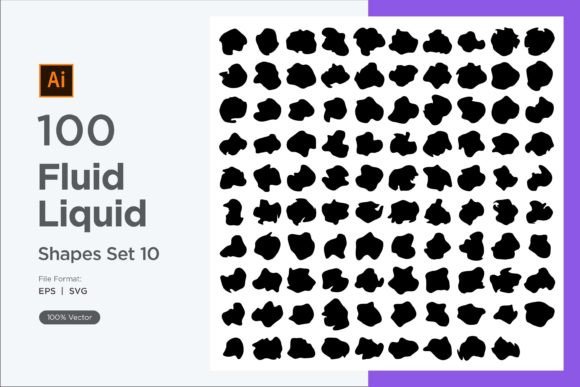 Download Fluid Liquid Shape V1 100 SET 10 - Shape Collection