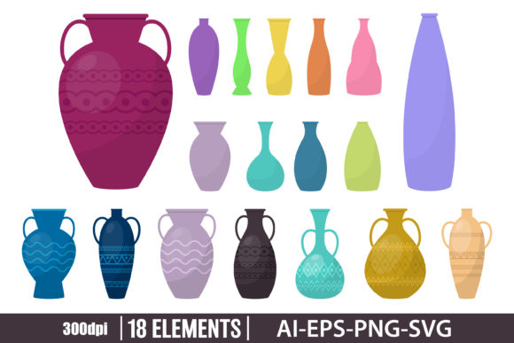 Download Flower Vase Clipart Set - Clipart Collection
