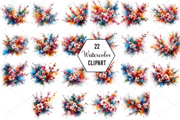 Download BlossomBurst Abstract Watercolor Bundle - Color Collection