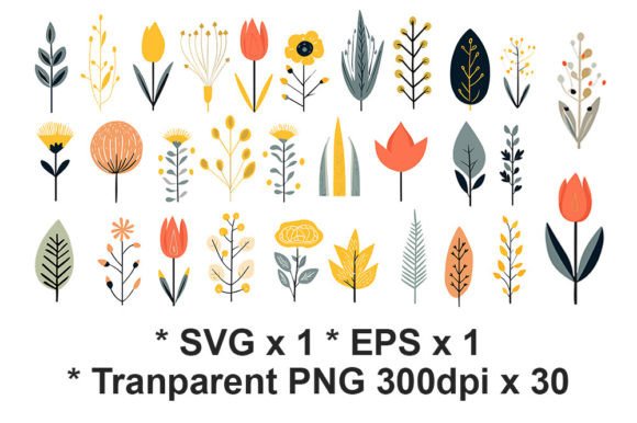 Download Botanical Clipart Bundle EPS SVG PNG - Clipart Collection