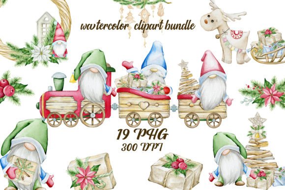 Download Gnomes Christmas Bundle Clipart PNG - Clipart Collection