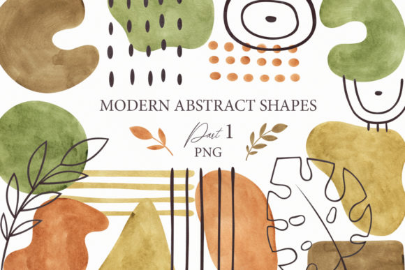 Download Watercolor Abstract Shapes, Part 1 - Shape Collection