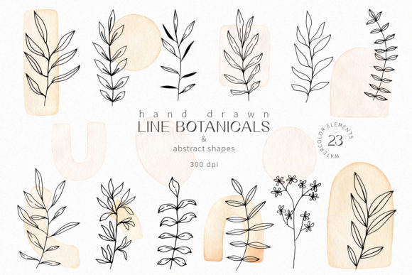 Download Line Botanical Abstract Shape Clipart - Shape Collection