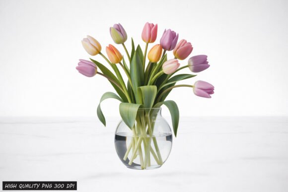 Download Tulip Flower Vase Clipart PNG Design - Clipart Collection