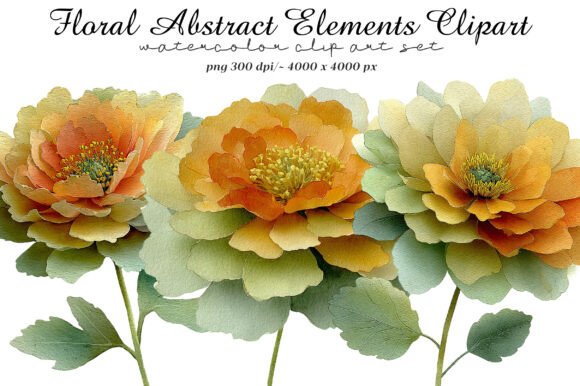 Download Floral Abstract Elements Clipart - Clipart Collection
