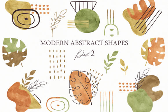 Download Watercolor Abstract Shapes, Part 2 - Shape Collection
