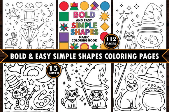 Download Bold Simple Shapes Magic Coloring Pages - Shape Collection