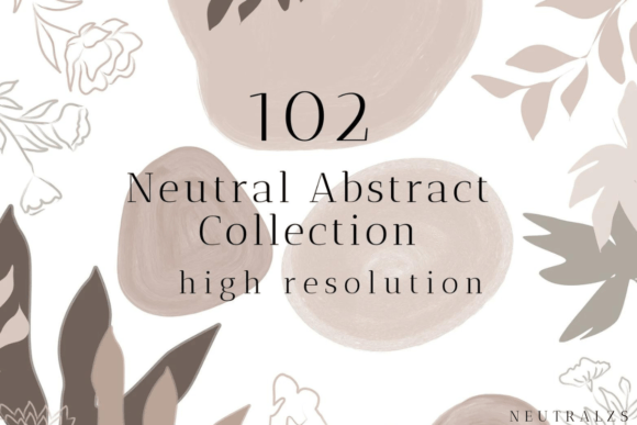 Download Neutral Abstract Shapes Floral - Shape Collection