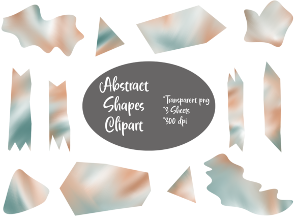 Download Painted Abstract Shapes Clipart Stickers - Shape Collection
