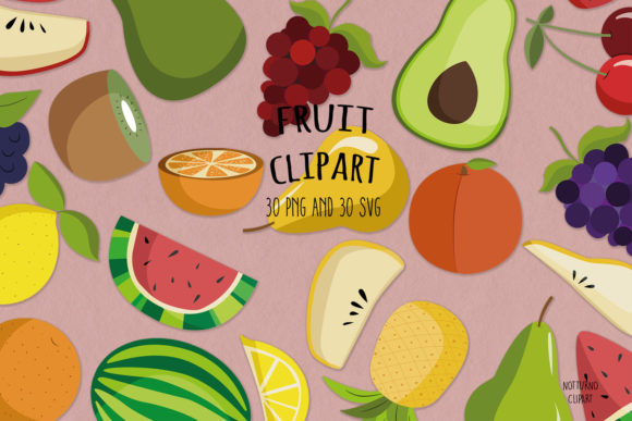 Download Fruits SVG Clipart | Set of 30 - Clipart Collection