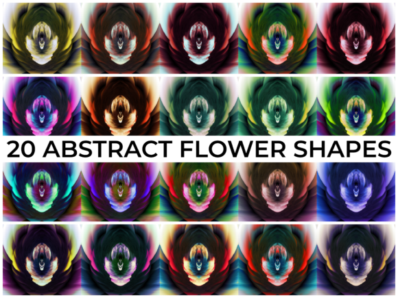 Download 20 ABSTRACT FLOWER SHAPES VOL 1 - Shape Collection