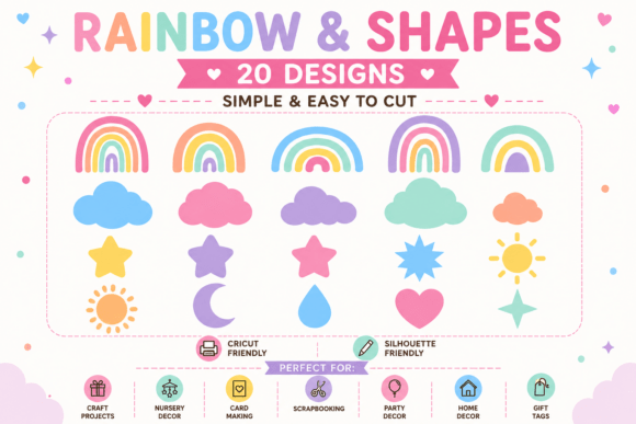 Download Rainbow Shapes SVG Bundle - Shape Collection