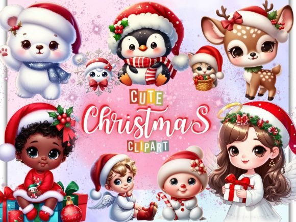 Download 64 Cute Christmas Clipart Bundle - Clipart Collection