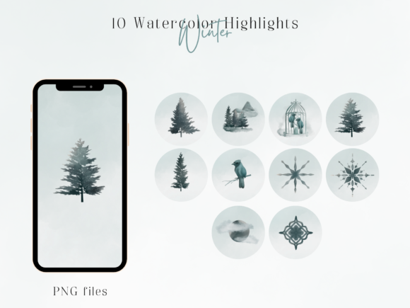 Download Winter Watercolor Instagram Highlights - Color Collection
